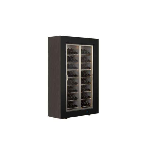 Wine Refrigeration - Della Marta - MOD Black Linear Frame with Loft Wenge Side Panel